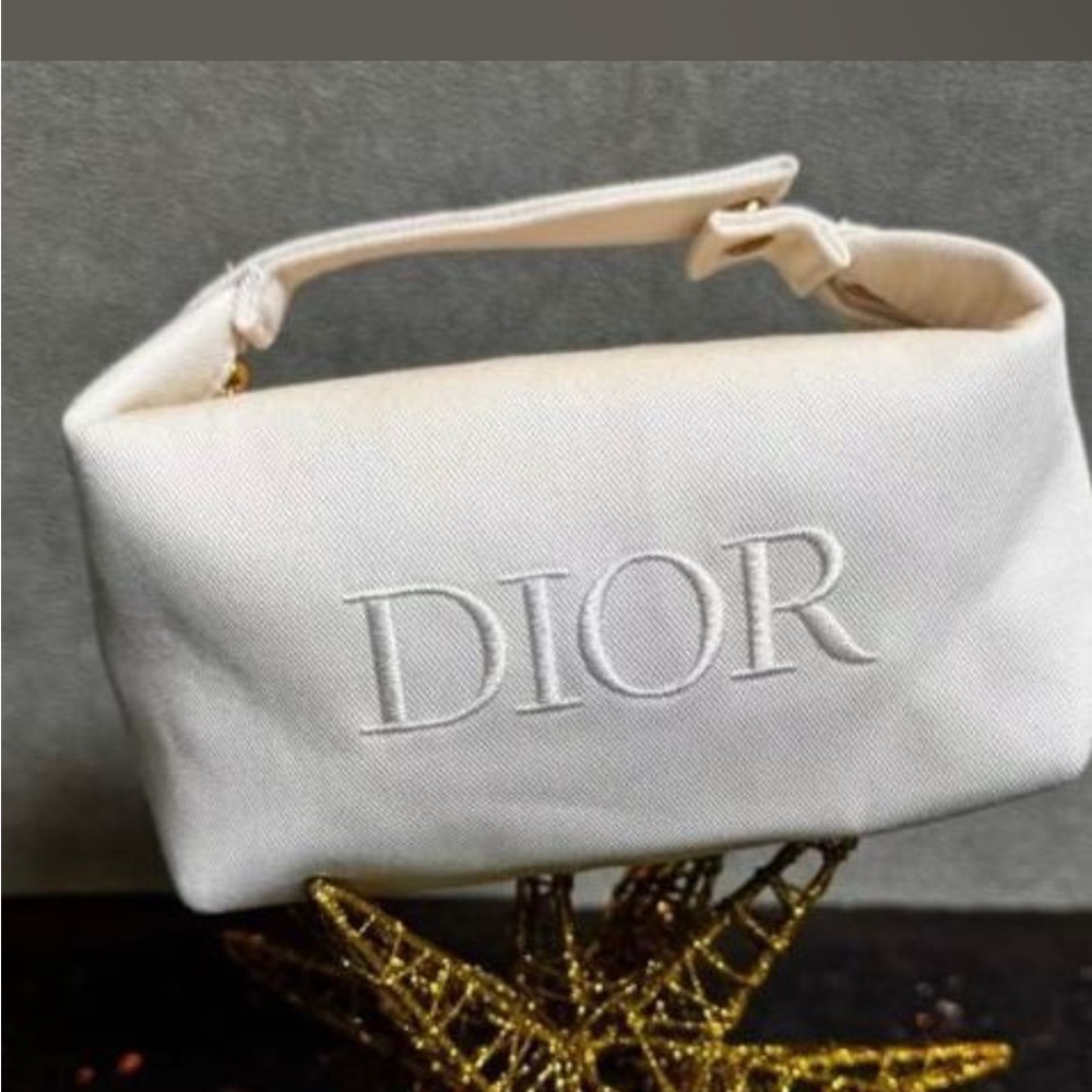 Dior White Cosmetic Bag with Luxurious Design